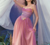 Ndyad Purple A-Line Spaghetti Straps Tulle Prom Dresses Formal Evening Gowns with 3D Appliques HZ1024