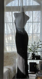 Ndyad Black Halter Mermaid Chiffon Beading Long Prom Dresses Vintage Formal Evening Gowns HZ1024