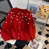 Ndyad Christmas atmosphere loose long sleeve cardigan HZ1024