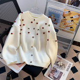 Ndyad Christmas atmosphere loose long sleeve cardigan HZ1024