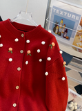 Ndyad Christmas atmosphere loose long sleeve cardigan HZ1024