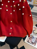 Ndyad Christmas atmosphere loose long sleeve cardigan HZ1024