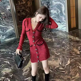 Ndyad Chanel style red dress HZ1024