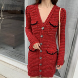 Ndyad Chanel style red dress HZ1024