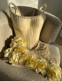 Ndyad Butter Yellow Square Neck Bodycon Beaded Tulle Short Prom Dresses Gorgeous Homecoming Dresses HZ1024