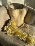 Ndyad Butter Yellow Square Neck Bodycon Beaded Tulle Short Prom Dresses Gorgeous Homecoming Dresses HZ1024
