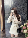 Ndyad style white thick wool suit skirt HZ1024