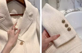 Ndyad style white thick wool suit skirt HZ1024