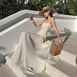 Ndyad White Strapless Sheath Birthday Dress HZ1024