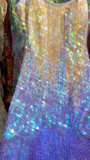 Ndyad Gold Spaghetti Straps Sheath Sequin Long Prom Dresses Formal Evening Gowns HZ1024