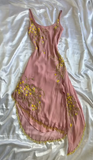 Ndyad Pink Spaghetti Straps A-Line Chiffon Beaded Short Prom Dresses Homecoming Dresses with Appliques HZ1024