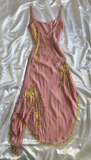 Ndyad Pink Spaghetti Straps A-Line Chiffon Beaded Short Prom Dresses Homecoming Dresses with Appliques HZ1024