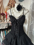 Ndyad Spaghetti Straps Black A-Line Tulle Lace Short Prom Dresses Homecoming Dresses HZ1024