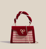 Ndyad Houndstooth Shoulder Crossbody Handbag HZ1024