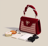 Ndyad Houndstooth Shoulder Crossbody Handbag HZ1024
