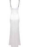 Ndyad Yellow V Neck Sheath Satin Long Prom Dresses Birthday Dresses Glam Guest Dresses HZ1024