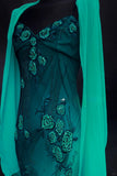 Ndyad Jade Gradient Spaghetti Straps Sheath Chiffon Beading Long Prom Dresses Classic Formal Evening Gowns HZ1024