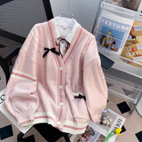 Ndyad preppy bow cardigan sweater HZ1024