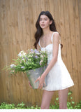 Ndyad Red Square Neck A-Line Short Birthday Party Dress HZ1024