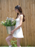 Ndyad Red Square Neck A-Line Short Birthday Party Dress HZ1024