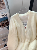 Ndyad Knit Ripped Edge Cardigan Sweater HZ1024