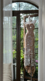 Ndyad Halter Neck Sheath Sequin Long Prom Dresses Formal Elegant Evening Gowns HZ1024