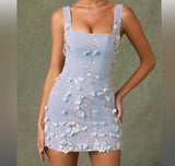 Ndyad Square Neck Purple Sheath Beaded Applique Short Party Dresses Homecoming Dress HZ1024