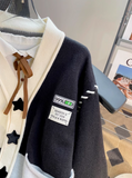 Ndyad patchwork loose knitted cardigan HZ1024