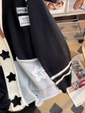 Ndyad patchwork loose knitted cardigan HZ1024