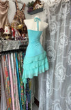 Ndyad Blue Halter Bodycon Short Party Dress HZ1024