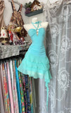 Ndyad Blue Halter Bodycon Short Party Dress HZ1024