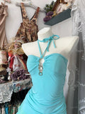 Ndyad Blue Halter Bodycon Short Party Dress HZ1024