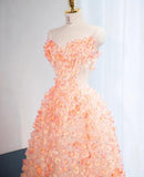 Ndyad Sweetheart A-Line Tulle Stunning Prom Dresses with 3D Appliques Sweet 16 Dress HZ1024