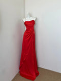 Ndyad Green Spaghetti Straps A-Line Satin Long Prom Dresses Formal Evening Dresses HZ1024