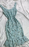 Ndyad Blue Jewel Sheath Lace Beaded Short Retro Evening Gowns HZ1024