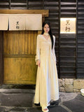 Ndyad Swing Neck Long Sleeve Scarf Knitted Dress HZ1024