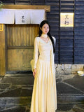 Ndyad Swing Neck Long Sleeve Scarf Knitted Dress HZ1024