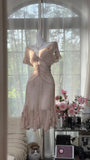 Ndyad V-neck Short Sleeve Chiffon Short Dress HZ1024