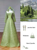 Ndyad Green Strapless A-Line Tulle Evening Gowns Sweet 16 Dress Quinceanera Dress HZ1024
