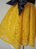 Ndyad Yellow Jewel A-Line Lace Short Party Dress HZ1024