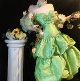Ndyad Green Sweetheart Neck A-Line Satin Short Prom Dresses HZ1024