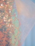 Ndyad Sweetheart Mermaid Sequin Long Prom Dresses Formal Evening Gowns HZ1024