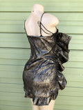 Ndyad Black Gold Strapless Bodycon Short Party BirthdayDresses Sexy Homecoming Dresses HZ1024