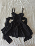 Ndyad Black Thin Strap A-Line Short Prom Dresses Birthday Party Dress HZ1024