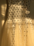 Ndyad Square Neck Mermaid Tulle Beading Long Prom Dresses Elegant Formal Evening Dresses HZ1024