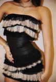 Ndyad Black Bodycon Strapless Short Lace Party Dress Homecoming Dress HZ1024