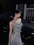 Ndyad Sheath Halter Sequin Sparkling Short Party Dress, Fashion Homecoming Dress HZ1024