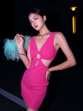Ndyad V-neck Sheath Fashion Party Dress Sweet Homecoming Dress HZ1024