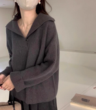 Ndyad and winter lapel raccoon fleece sweater HZ1024