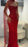 Ndyad Green Sheath Strapless Satin Long Prom Dresses, Rhinestone Formal Evening Dresses HZ1024
